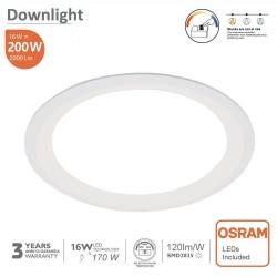 Downlight LED 16W Circular - OSRAM CHIP DURIS E 2835 - CCT - UGR19