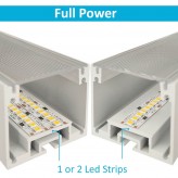 Aluminum Profile- White - POSTDAM - UGR17 Micro Prism Diffuser -2 Meters - Batten + Pendant