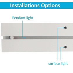 Aluminum Profile- White - POSTDAM - UGR17 Micro Prism Diffuser -2 Meters - Batten + Pendant