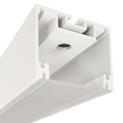 Aluminum Profile- White - POSTDAM - UGR17 Micro Prism Diffuser -2 Meters - Batten + Pendant