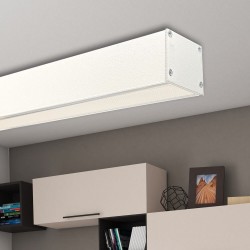 Aluminum Profile- White - POSTDAM - UGR17 Micro Prism Diffuser -2 Meters - Batten + Pendant