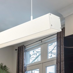 Aluminum Profile- White - POSTDAM - UGR17 Micro Prism Diffuser -2 Meters - Batten + Pendant