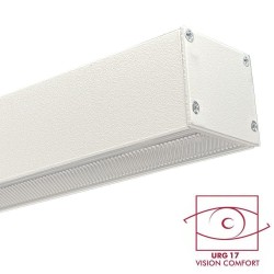 Aluminum Profile- White - POSTDAM - UGR17 Micro Prism Diffuser -2 Meters - Batten + Pendant