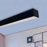 Aluminum Profile- Black - POSTDAM - UGR17 Micro Prism Diffuser -2 Meters - Batten + Pendant