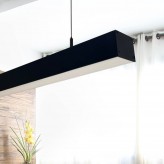 Aluminum Profile- Black - POSTDAM - UGR17 Micro Prism Diffuser -2 Meters - Batten + Pendant