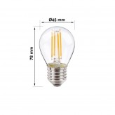 Glühfaden LED Lampe E27 4W G45