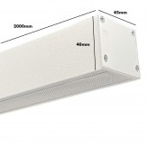 Profilé Aluminium - Blanc - POSTDAM - UGR17 Diffuseur Micro Prisme -2 Mètres - Réglette + Suspension