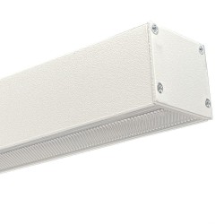 Perfil Aluminio - Blanco - POSTDAM - Difusor Micro Prisma UGR17 -2 Metros - Regleta + Colgante