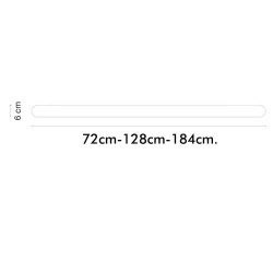 Aplique Linear LED  - MUTE WALL - 72cm - 128cm - 184cm - IP54