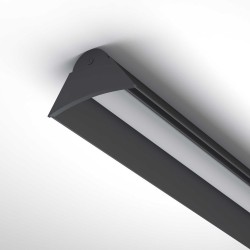 Lâmpada linear Pendente - VIENA PRETO - 0,5m - 1m - 1,5m - 2m - IP20