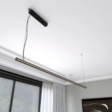 Lâmpada linear Pendente - VIENA PRETO - 0,5m - 1m - 1,5m - 2m - IP20