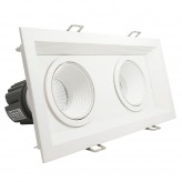 30W LED Downlight - Adjustable - WHITE Double- CRI+92 - UGR13