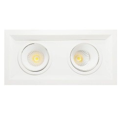 Downlight LED 30W - Ajustável - BRANCO Dobro - CRI+92 - UGR13