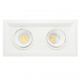 30W LED Downlight - Adjustable - WHITE Double- CRI+92 - UGR13