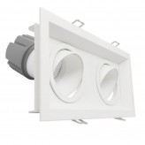 30W LED Downlight - Adjustable - WHITE Double- CRI+92 - UGR13