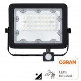 LED-Flutlichtstrahler 30W NEW  AVANT OSRAM CHIP DURIS E 2835 - Bewegungssensor PIR