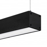 Profilé Aluminium - Noir - POSTDAM - UGR17 Diffuseur Micro Prisme -2 Mètres - Réglette + Suspension