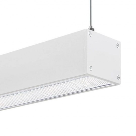 Aluminum Profile- White - POSTDAM - UGR17 Micro Prism Diffuser -2 Meters - Batten + Pendant