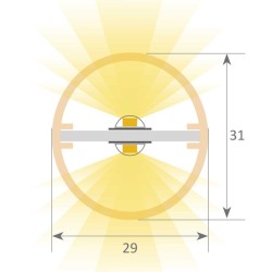 Linear Lamp Pendant - OSLO DOUBLE - 0.72m - 1.28m - 1.84m - IP20