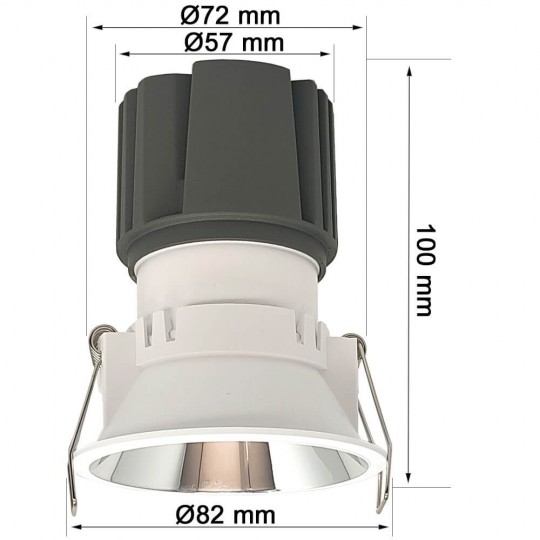 15W LED Downlight -  CHROME - CIRCULAR - CRI+92 - UGR13