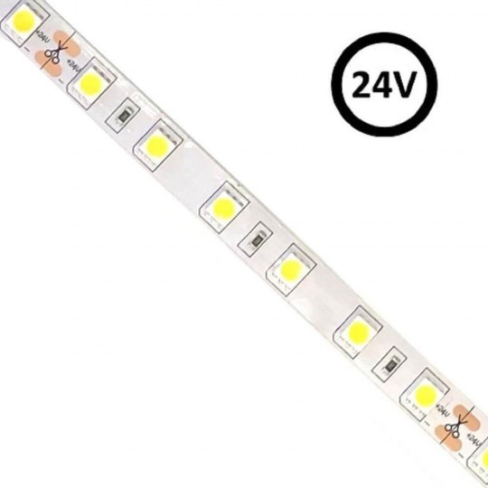 LED Stripe 24V | 60xLED/m | 5m | SMD5050 |960Lm | 14W/M | IP20