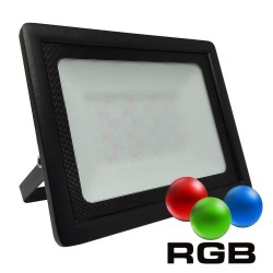 Foco Projector Exterior preto LED 50W ACTION IP65- RGB