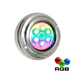 Foco Led Submersíveis  RGB - 18W - DC12V -  IP68 - Aço inoxidável