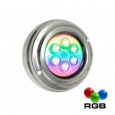 Foco Led Submersíveis  RGB - 18W - DC12V -  IP68 - Aço inoxidável