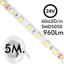 Comprar Fita LED Flexivle interior 15W*5m 5050 24V