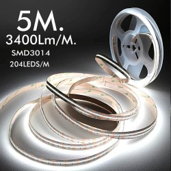 Indoor flexible LED strip 34W * 5m 3014 24V 7003