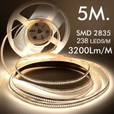 LED Strip 24V | 238xLED/m | 5m | SMD2835 | 2200Lm | 20W/M | IP20