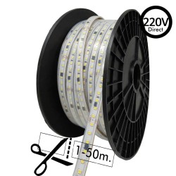 LED Strip 220V |CUSTOM CUT | 140xLED/m | 50m | SMD2835 | 3040Lm | 19W/M | IP67| Cut 100cm