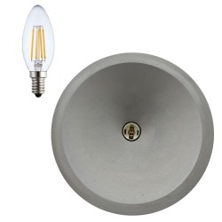 Lâmpada Pendente Circular DARK - Concreto - para E14