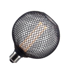 Bombilla LED Modern Metal Negro 4W E27 G125 - Dimmable