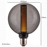 Lâmpada LED moderna - Cristal - Fumaça Suave - 4W - E27 - G125