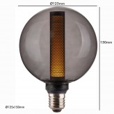 LED Bulb - Modern - Glass - Soft Smoke - 4W - E27 - G125