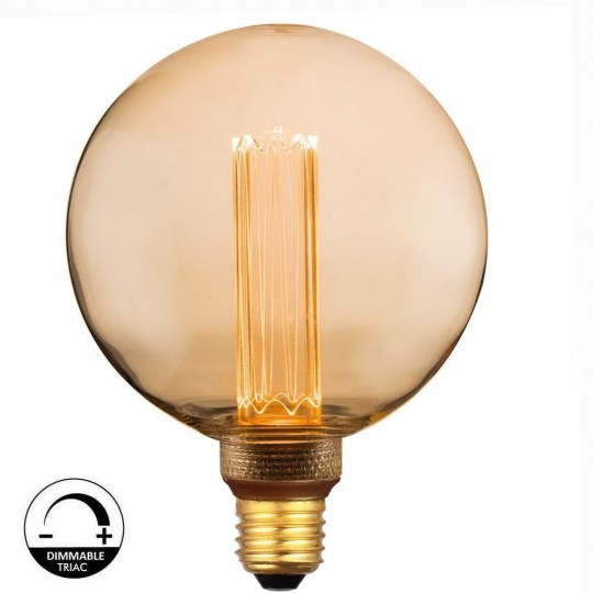 Ampoule LED - Moderne Cristal Ambre - 4W - E27 - G125 - Dimmable