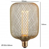 Bombilla LED Modern Metal GOLD 4W E27 - Dimmable