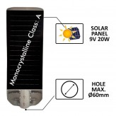 Réverbère Solar LED 120W PROFESSIONNEL - ULTRA SLIM - Capteur de Mouvement  150lm/W