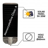 Solar LED Straßenleuchte 120W PROFESSIONELL  ULTRA SLIM - Bewegungsmelder  150lm/W
