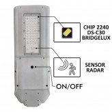 Farol Solar LED 120W Profissional ULTRA SLIM - Sensor de Movimento - 150lm/W