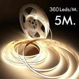 LED Strip COB 24V | 360 LED/m | 5m | FLIP CHIP | 1320Lm | 12W/M | CRI90 | IP20