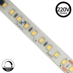 Fita LED 220V | 120xLED/m | 20m | SMD2835 | 1450Lm/M | 14W/M | IP67 | Corte cada 10cm