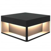 Balise Solaire LED 5W Chip - Sur Mur - Carrée - Aluminium - 20x20cm