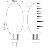 Lâmpada LED BRIDGELUX 36W E27 -167Lm/W - Alta Resistência