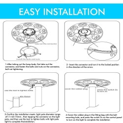 Farola Solar LED  - GARDEN - ABS- 4000K+ Mando de Control