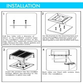 Balise Solaire LED 5W Chip - Sur Mur - Carrée - Aluminium - 20x20cm