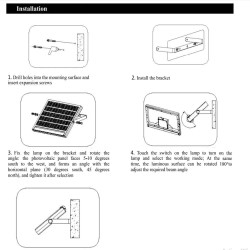 Foco Solar orientable LED - 5W  -Sensor de movimiento - 4000K