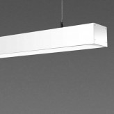 Aluminum Profile- White - POSTDAM - UGR17 Micro Prism Diffuser -2 Meters - Batten + Pendant