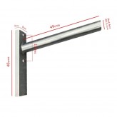 Lamp Post Bracket  Streetlight - for Column and Wall - Galvanized Steel -  50cm